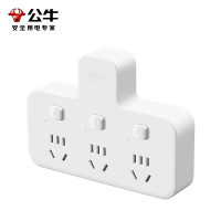 公牛(BULL)转换插头/品字形一转三插座/无线转换插座/电源转换器 适用卧室3位分控开关插座