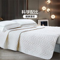 富安娜家纺床垫保护垫 可水洗A类大豆床褥可折叠榻榻米防脏褥1.5米床白床护垫
