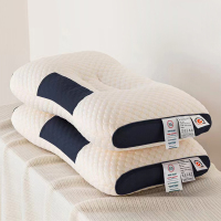 吉祥三宝家纺护颈承托枕针织按摩纤维枕蜂窝助眠枕 3D蜂窝助眠枕 1.8m床