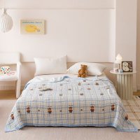 悠梦嘉居婴童全棉六层毛巾被120*150CM YB1512 A类婴儿级品质,100%全棉材质,六层纱更健康透气舒适