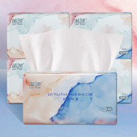 蓝漂白色抽纸24包装(M柚见你)LP-29176-A白色抽纸24包