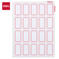 得力(deli)标签贴纸自粘性标贴240枚办公标签贴标志贴名字贴6416(14*25mm)白色