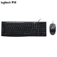 罗技(Logitech)MK200 有线键鼠套装 办公键鼠套装 多媒体键鼠套装 USB即插即用 黑色