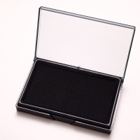 得力(deli)9864方形大号加大印泥 财务速快干加墨印台 黑色 2个装