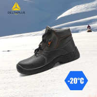代尔塔(Deltaplus)冬季防寒劳保鞋 加绒中帮安全鞋