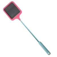 MDUG 苍蝇拍不烂塑料加厚加长柄家用夏季手动灭蚊子拍非电神器 震奇苍蝇拍1个装[粉色]