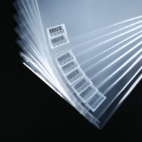 得力文件袋A4办公透明防水按扣袋10个装 透明搭扣 5505