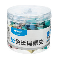 晨光(M&G)文具5#19mm 40只/罐 彩色长尾夹 经济型办公燕尾夹ABS916J5