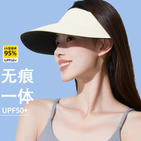 南极人夏季纯色冰丝无痕空顶遮阳帽100090520358米色