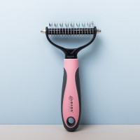 漫沃星系MANWOGA宠物双面开结梳MC-S304粉色(大号)