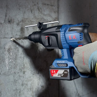 东成DCZC04-24无刷锂电电锤充电式冲击钻20V多功能工业级电镐套装,24电锤4.0Ah双电+角磨机,配塑箱。