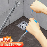 乐喏 下水道疏通器通马桶卫生间塞家用工具捅地漏手动钢丝管道疏通1.8米