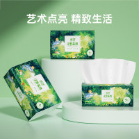 蓝漂抽纸4层80抽*6包4D压花加厚自然无香面巾纸