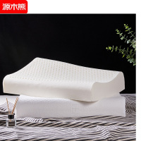 源木熊泰国乳胶枕头家用天然橡胶记忆单人宿舍护颈椎枕芯助睡眠 白色 乳胶枕(750克)35*55