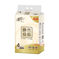 清风原木清风金装抽纸3层110抽4包/提*1提(单位:提)