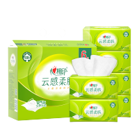 心相印抽纸云感柔肤真S码3层100抽*6包*1提纸巾DT17100(6包装)