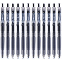 三菱 uni-ball UMN-105按动黑色中性笔高颜值0.5黑笔签字笔商务学生考试水笔水性笔套装 12支