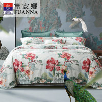 富安娜纯棉四件套/诺微花妍[203*229cm]