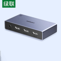 绿联HDMI2.0分配器4K60Hz高清一分二 1进2出双屏同显分屏器笔记本电脑接显示器电视机投影仪55493