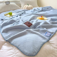 悠梦嘉居YT15307双面仿羊绒毛毯100*150CM,质地柔软细腻一毯多用 蔚蓝