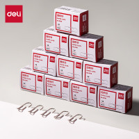 得力(deli)3#金属回形针 镀镍防锈曲别针 100枚/盒 10盒装 办公室具用品P00018