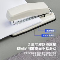 得力(deli)12#50页旋转式订书机 厚层订书器 中缝临时装订可拆 办公用品灰色0414S