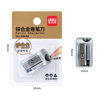 得力(deli)锌合金学生卷笔刀 锋利坚固耐用省力铅笔削笔刀 儿童学生开学文具办公用品生日考试礼物削笔器
