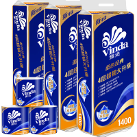 [维达]单层折叠式擦手纸 V4069 蓝色经典卷筒卫生纸 四层 140g/卷 10卷/提 6提/箱 1箱