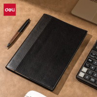 得力7910皮面笔记本-16K-120张(黑)(本)