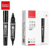 齐心 MK832大双头记号笔 线幅2-6mm 黑