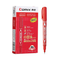 齐心 MK804-X 小双头记号笔 线幅0.5-1.5mm 红