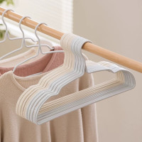 茶花 衣架挂衣防滑无痕晾衣架子挂学生宿舍用衣服挂架晒衣撑 8只绿色100001绿