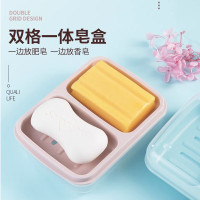 茶花 肥皂盒 皂碟肥皂架子香皂架 双层沥水香皂盒子 双格2239