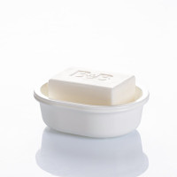 茶花 赛欧圆润肥皂盒 皂碟香皂架子肥皂架 双层沥水香皂盒子1只装250003