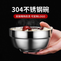 京蓓尔 304不锈钢双层碗 口径12cm