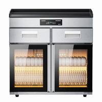 志高茶水消毒柜商用立式饭店餐厅餐具茶杯消毒碗柜 100cm触控款带抽双门[臭氧+红外线]YTP1000ZG-C1KY