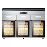 志高茶水消毒柜商用立式饭店餐厅包厢配餐柜茶杯消毒柜 115cm触控款带抽三门[臭氧+红外线]YTP1150ZG-C1KY