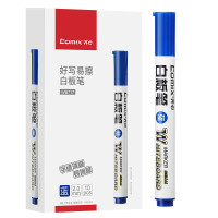 齐心 WB717 好写易檫白板笔 2.0mm 蓝 10支