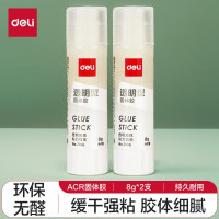 得力(deli)8gACR固体胶 高粘果冻色透明胶棒 无甲醛强力胶水 学生文具 7106