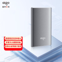 AIGO爱国者S02 2T USB3.2 移动固态硬盘(PSSD) 读速520MB\/移动硬盘DLSK