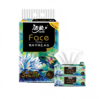 洁柔 黑Face 油画软抽 4层80抽4包BR128-04