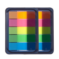 齐心 D7012 荧光膜抽取式标签 12*44mm 100张 5色*20张/色