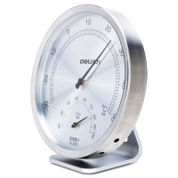 得力 8812温湿度计 (不锈钢)