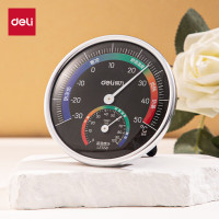 得力LE558机械式温湿度计(黑)(台)