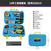 瑞德(CREST)家用工具箱 家庭五金组合手动维修理工具箱 礼品团购 028015(15件套家用工具套装)