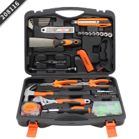 瑞德crest工具箱套装 家用五金工具维修电工组合家庭多功能工具箱组套 208116