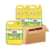 立白洗洁精清新柠檬4.028kg*4桶 强效去油商用大桶整箱装洗涤灵