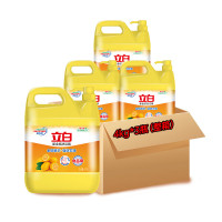 立白新金桔洗大桶4kg*3桶整箱 A类强效去油去腥洗涤灵 餐馆食堂商用