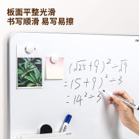 得力挂式白板90*60cm 办公系列金属边框磁性办公书写悬挂单面大白板黑板墙教学黑板白板写字板