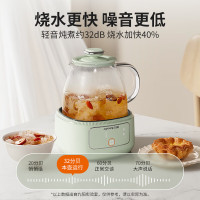 九阳(Joyoung)0胶水净萃全玻璃养生壶 烧水加快40% 炖煮恒温泡茶壶电热水壶办公室1L迷你花茶壶WY104 绿色